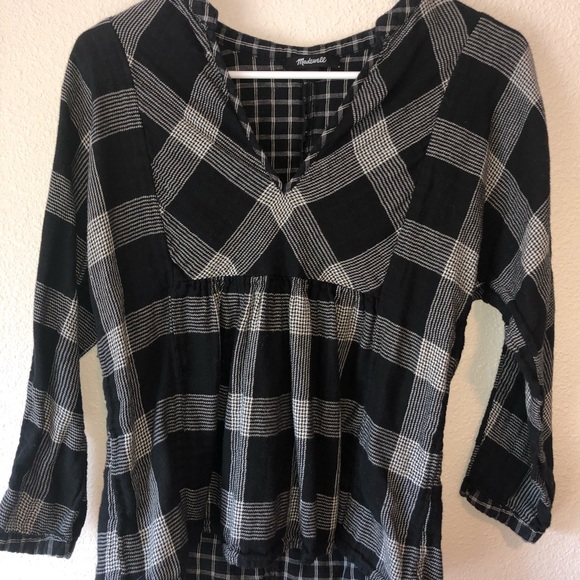 Madewell Plaid Shirt (3/4 length sleeves) - Picture 1 of 3